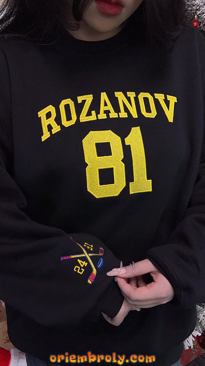 Hollander 24 & Rozanov 81  Hockey Fan Crewneck Sweatshirt