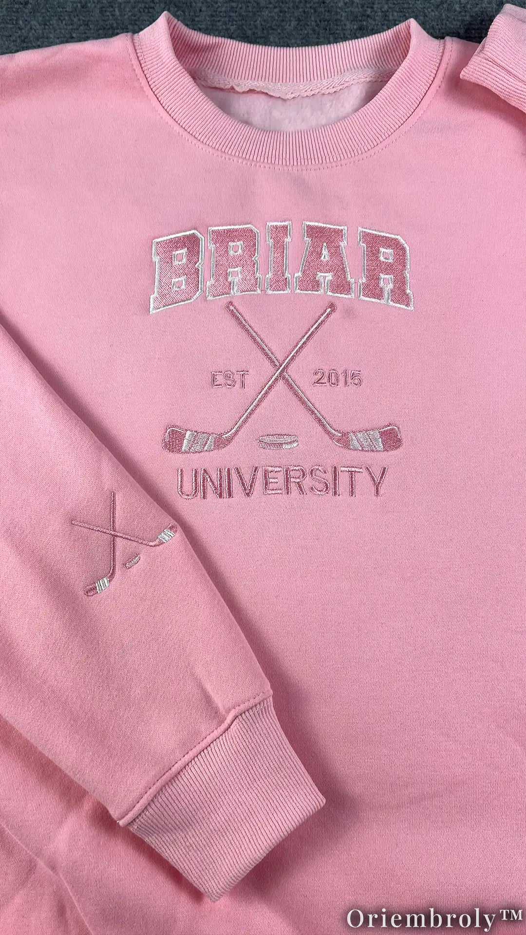 Embroidered Collegiate Varsity Sweatshirt