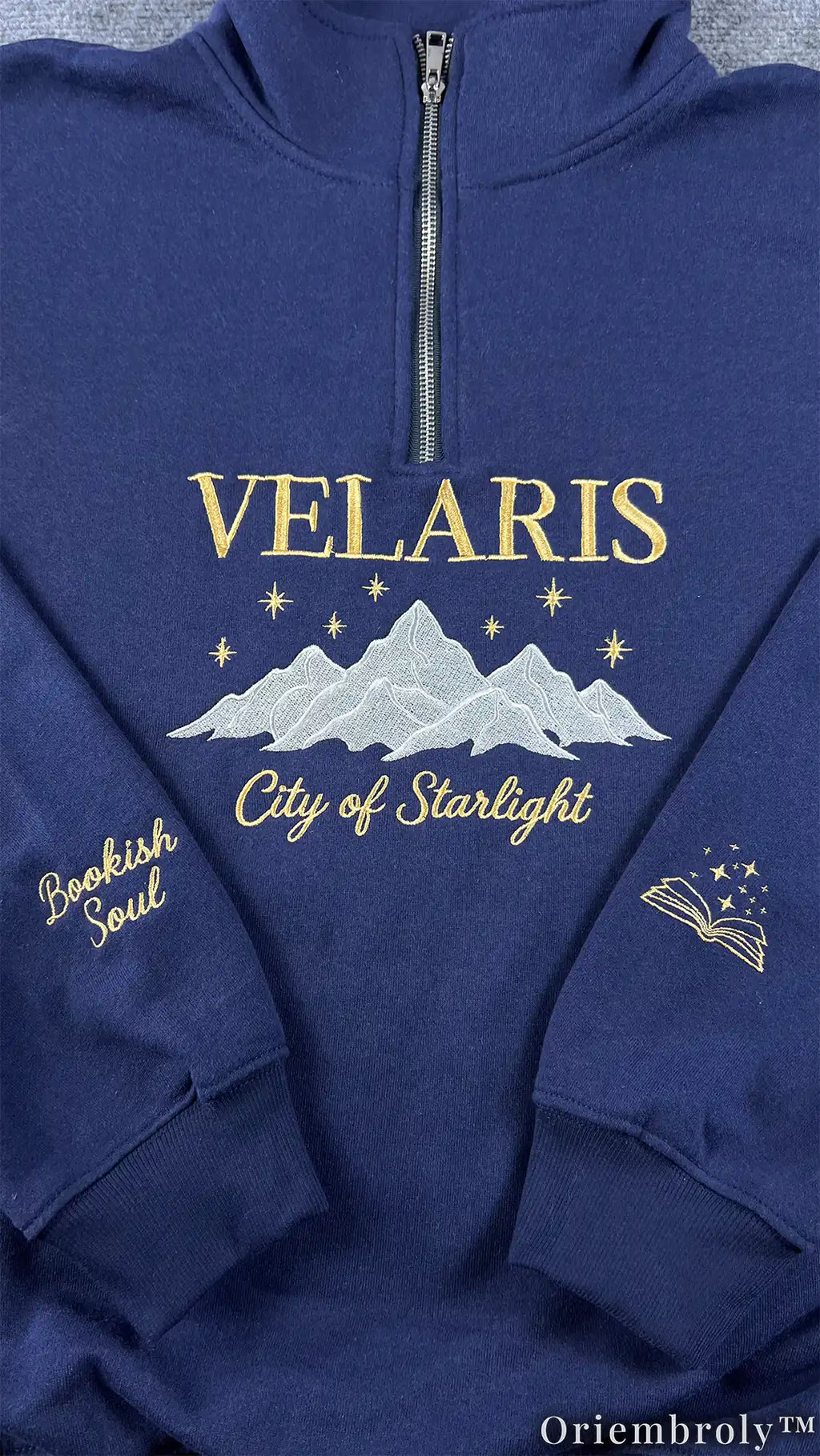City of Starlight Embroidered Sweatshirt | Fantasy Night Sky Crewneck