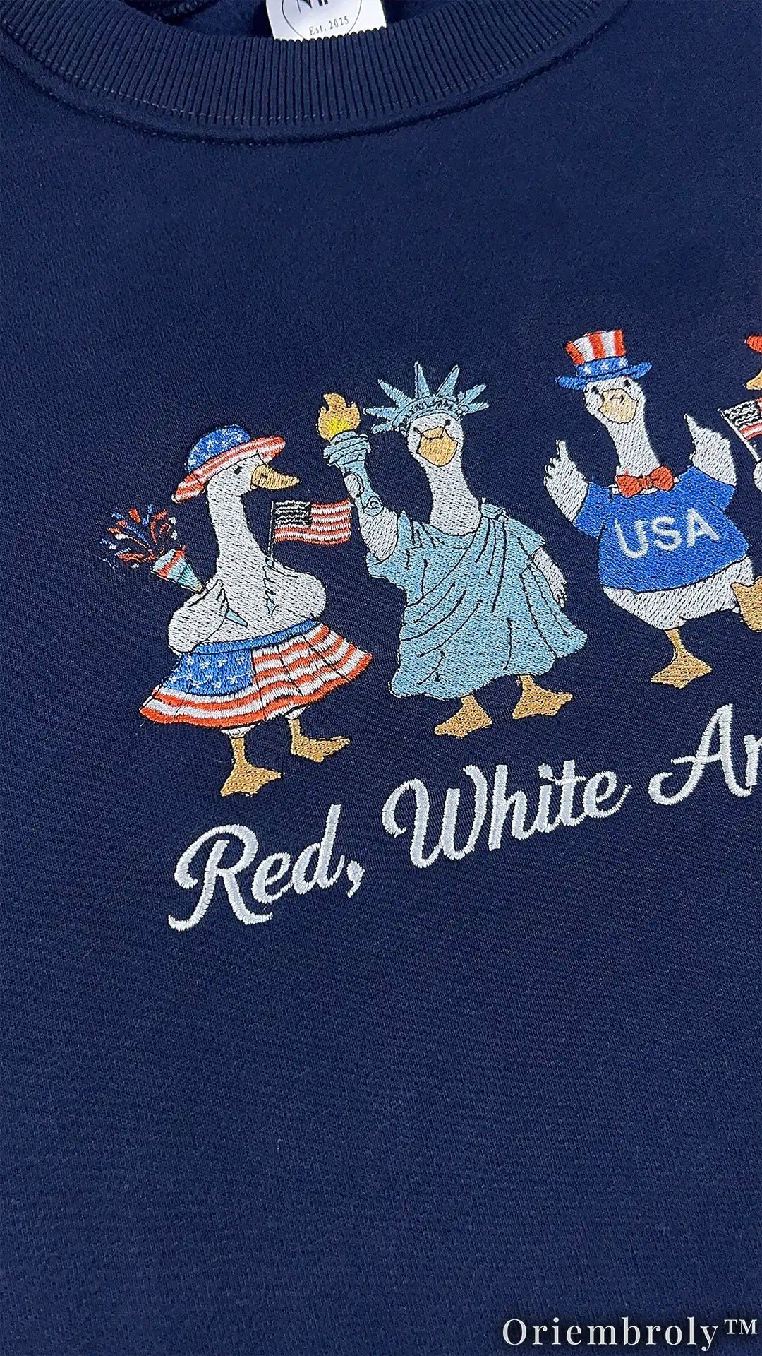 Funny Goose Patriotic Sweatshirt - Red White And Goose Americana