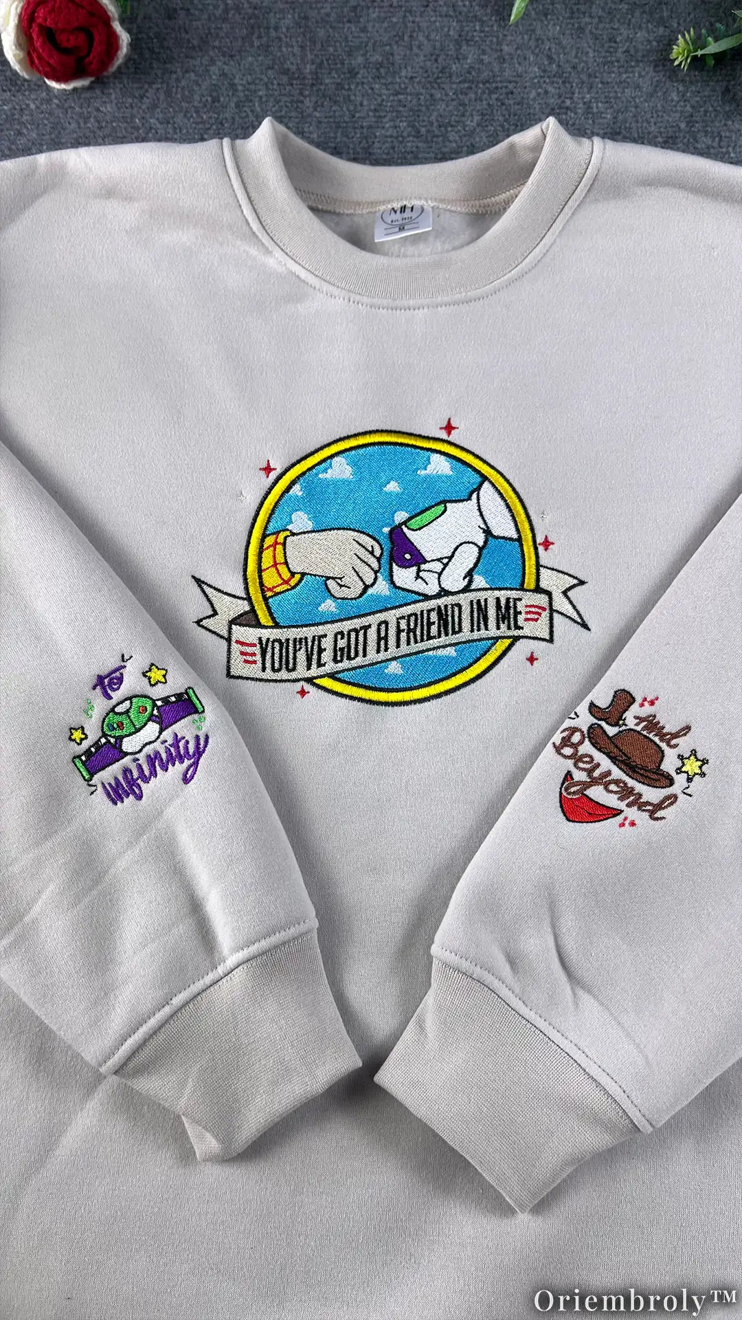 Friendship To Infinity Crewneck - Cowboy Space Ranger Patch