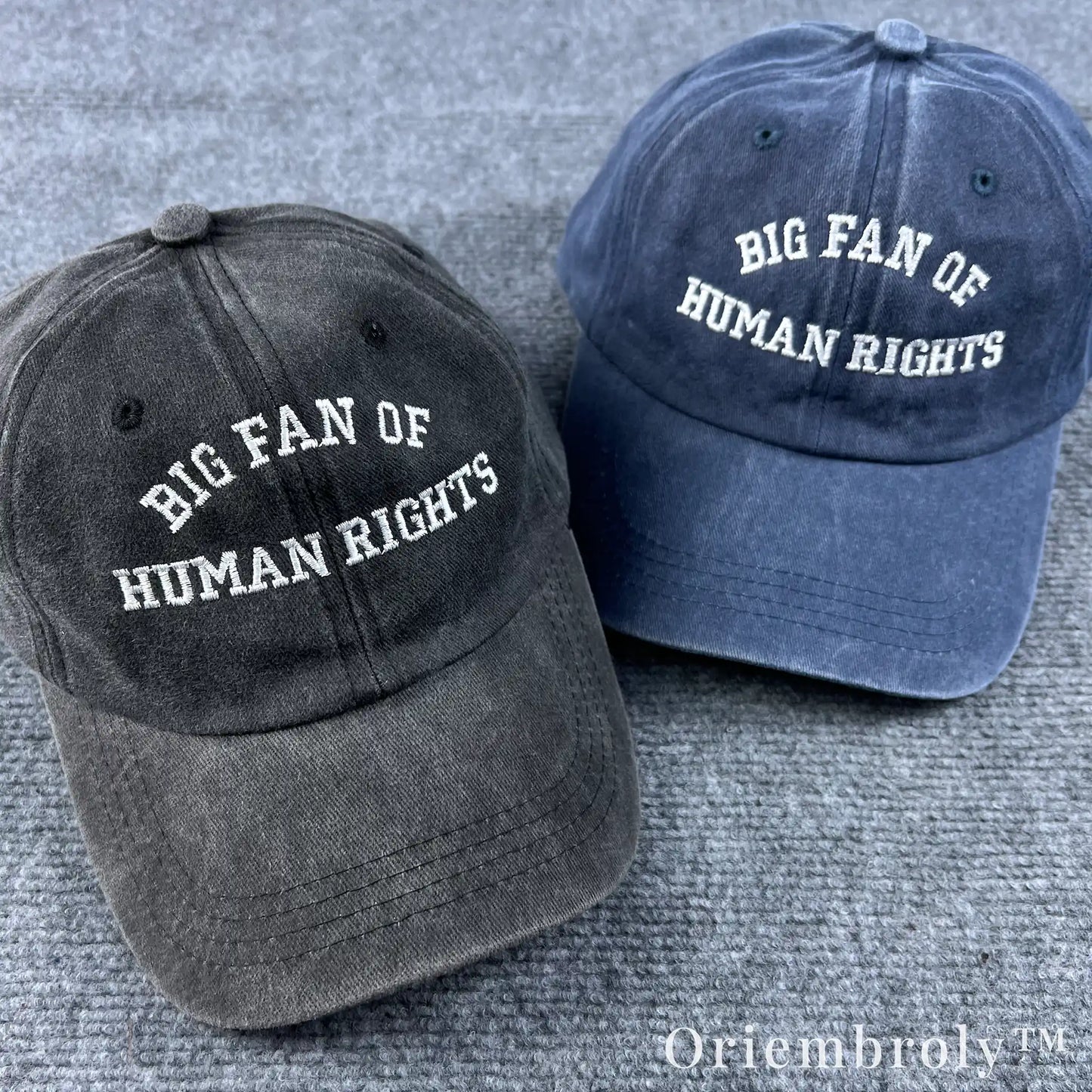 Big Fan of Human Rights Embroidered Hat – Vintage Dad Cap Adjustable Cotton