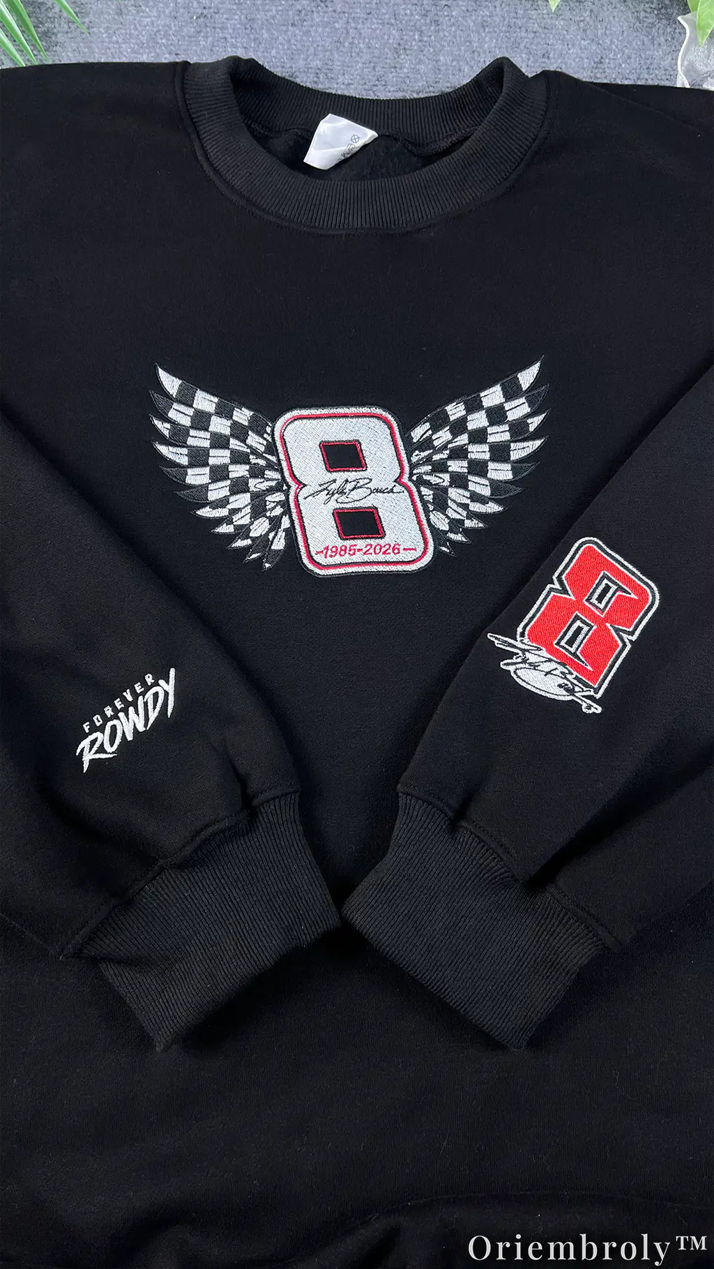 Rowdy 8 NASCAR Varsity Sweatshirt - Forever Racing Tribute
