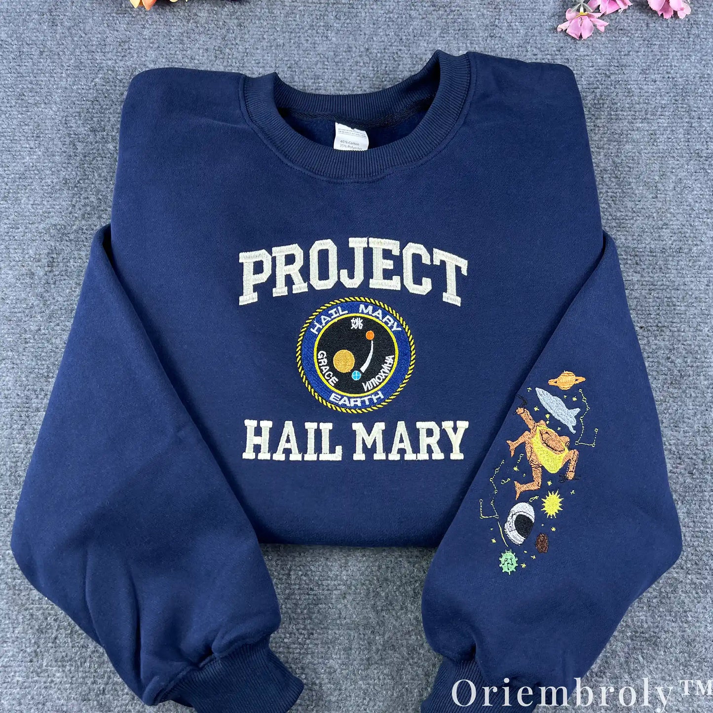 Project Hail Mary Embroidered Hoodie – Rocky Eridian Sci-Fi Bookish Sweatshirt