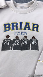 Embroidered College Varsity Sweatshirt | Bookish Campus Fleece Crewneck