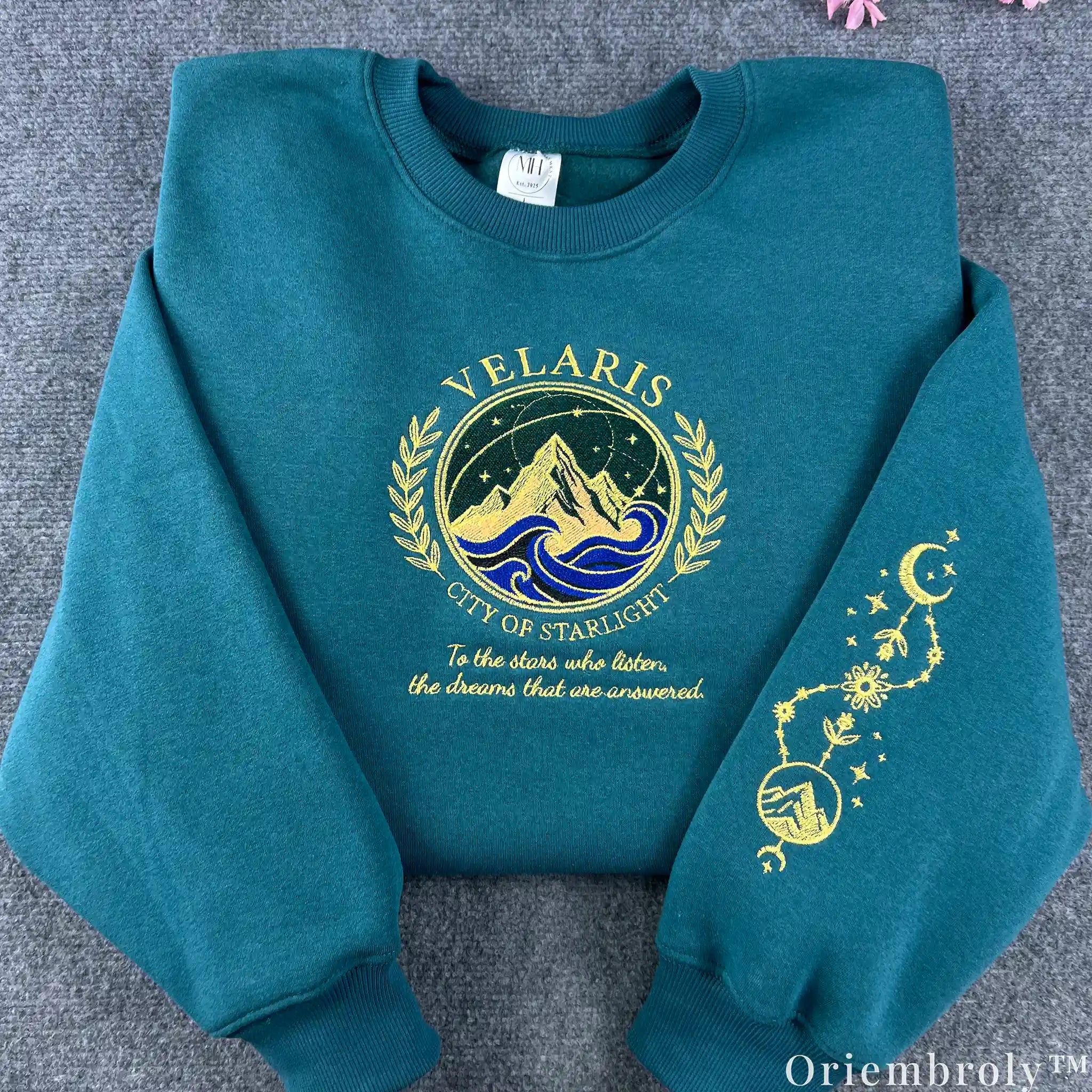 Velaris City of Starlight Embroidered Sweatshirt – ACOTAR Night Court Crewneck
