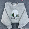 Twilight Forks Washington Embroidered Sweatshirt – Vintage Forest Moon Crewneck
