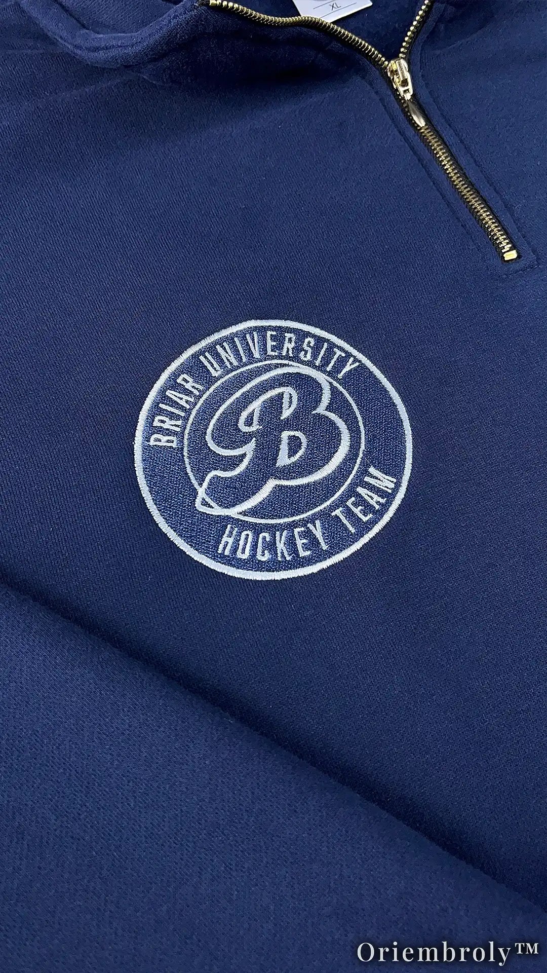 Briar University Embroidered Quarter Zip – Hockey Romance Sweatshirt