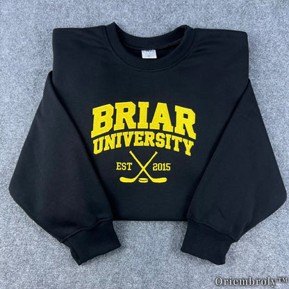 Briar University Di Laurentis 66 Embroidered Sweatshirt – Hockey Romance Crewneck