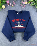 Widow's Bay Lighthouse Cursed Coastal Mystery Embroidered Navy Sweatshirt