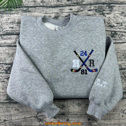 Hockey Sticks Embroidered Hoodie & Crewneck