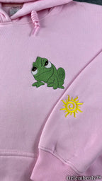 Golden Sun Varsity Embroidered Sweatshirt | Fairytale Cottagecore Fleece Crewneck