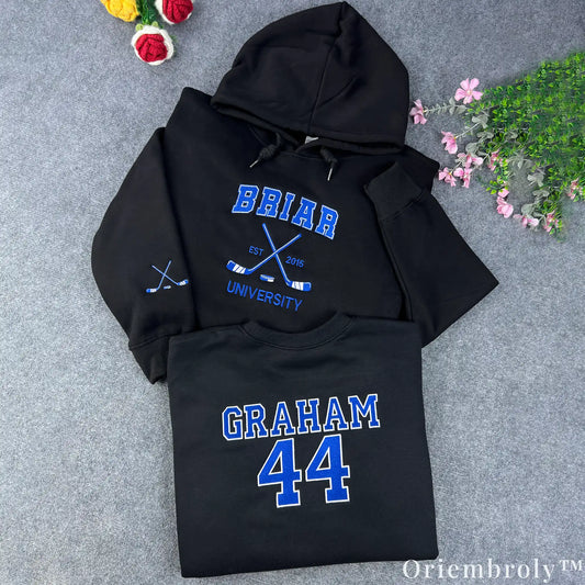Briar University Hockey Embroidered Sweatshirt