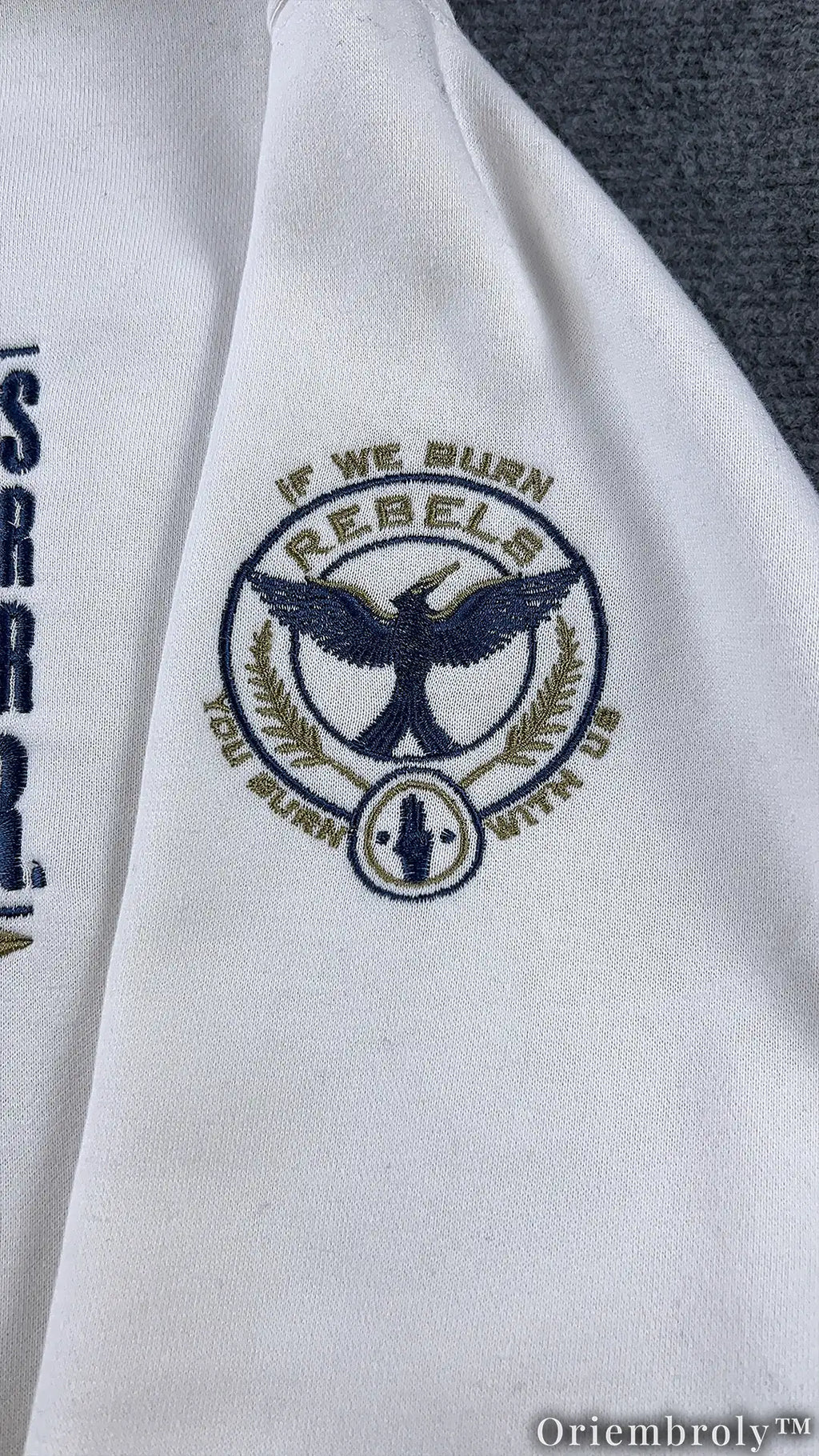 Dystopian Survivor Embroidered Crewneck | Forest Adventure Fleece Sweatshirt