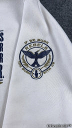 Dystopian Survivor Embroidered Crewneck | Forest Adventure Fleece Sweatshirt