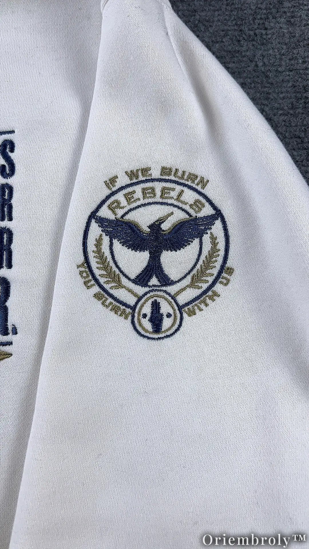 Dystopian Survivor Embroidered Crewneck | Forest Adventure Fleece Sweatshirt