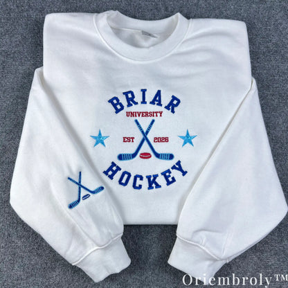 Briar Hockey Romance Embroidered Sweatshirt