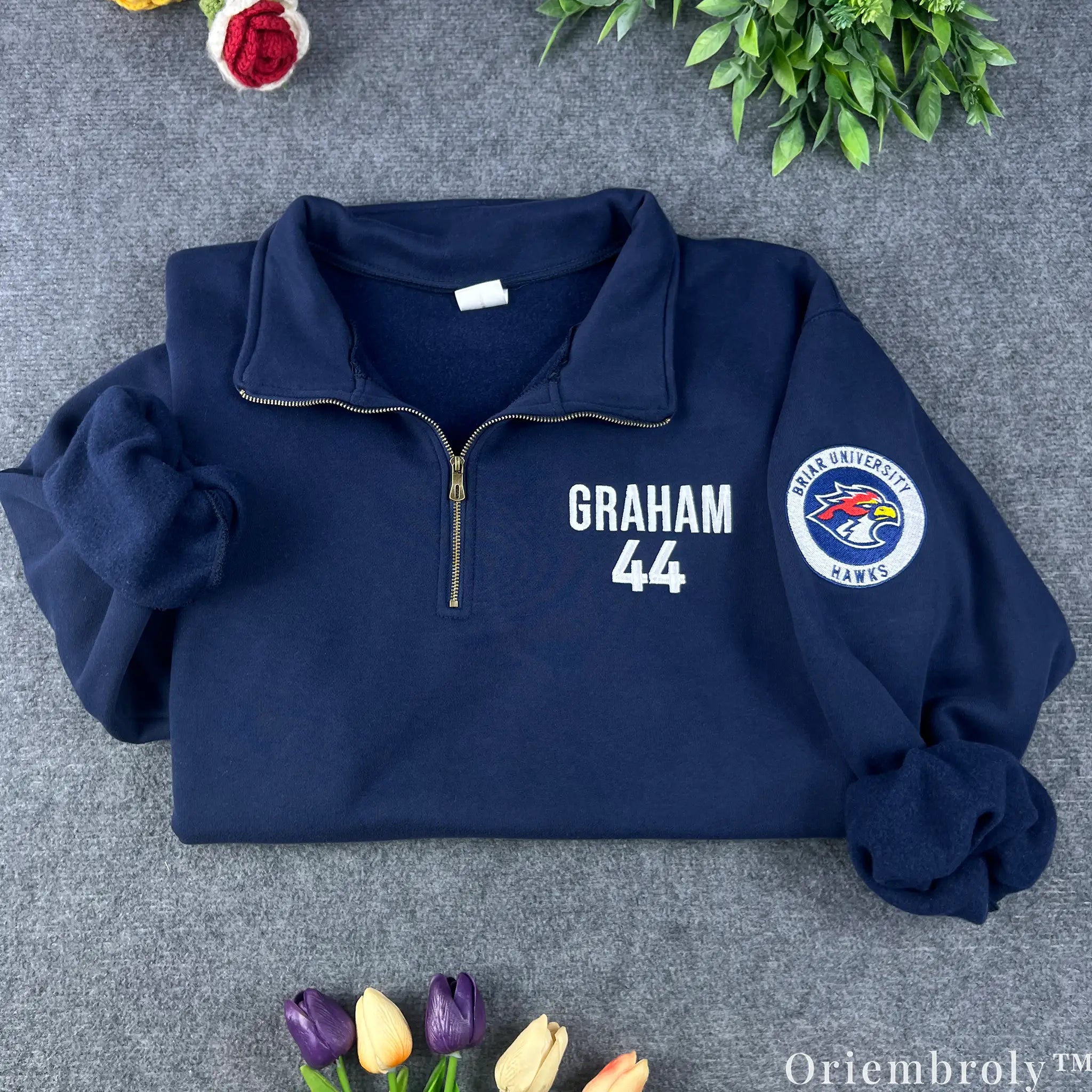 Vintage Varsity Hockey Embroidered Sweatshirt