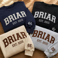 Embroidered Collegiate Varsity Sweatshirt | University Inspired Fleece Crewneck