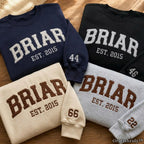 Embroidered Collegiate Varsity Sweatshirt | University Inspired Fleece Crewneck