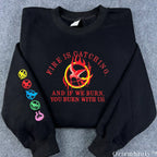 Hunger Games Fire Is Catching Embroidered Sweatshirt