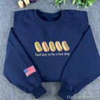 Bad Day To Be A Hot Dog Embroidered Sweatshirt – Funny Americana Crewneck