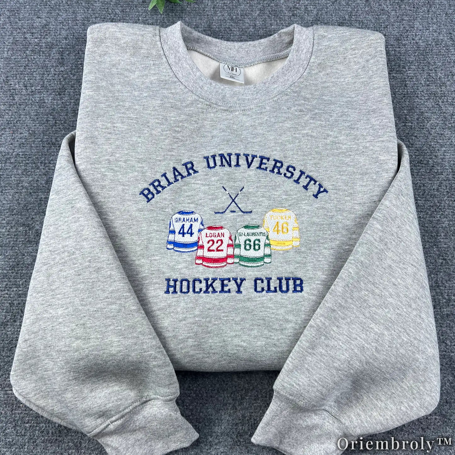 Briar University Hockey Club Embroidered Sweatshirt – Off Campus Bookish Crewneck