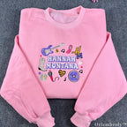 Hannah Montana Embroidered Sweatshirt – Y2K Vintage Pink Pop Star Crewneck