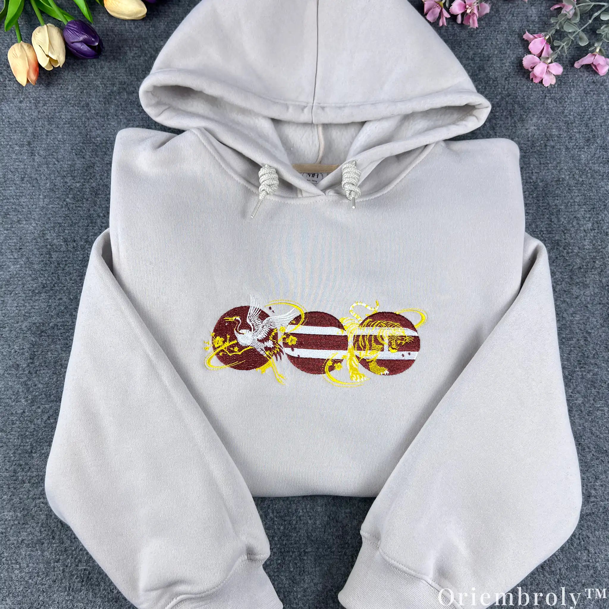 BTS Suga Agust D Daechwita Embroidered Hoodie – Kpop Streetwear Grey Sweatshirt