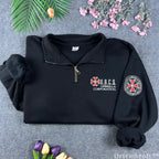 Resident Evil Umbrella Corp UBCS Embroidered Quarter Zip – Biohazard Tactical Pullover