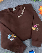 Vintage Fall Embroidered Crewneck Sweatshirt – Cozy Small-Town TV-Inspired Design