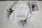 Embroidered MAMA Floral Crewneck Sweatshirt