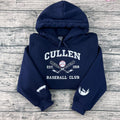 Cullen Baseball Embroidered Sweatshirt | Twilight Inspired Vampire Sweatshirt | Team Edward, Team Jacob | Vampire Fang Sleeve Detail