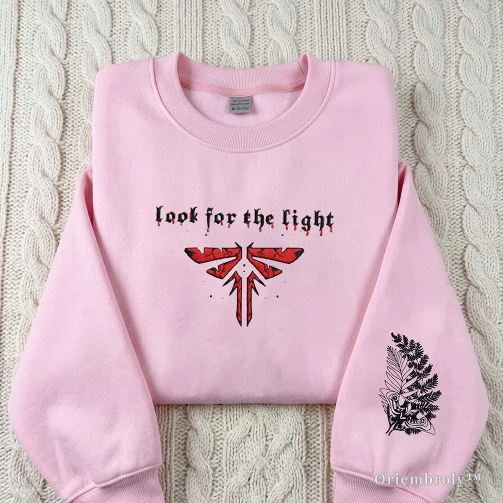 The Last of Us Firefly Embroidered Sweatshirt – Ellie Tattoo Crewneck, Look for the Light