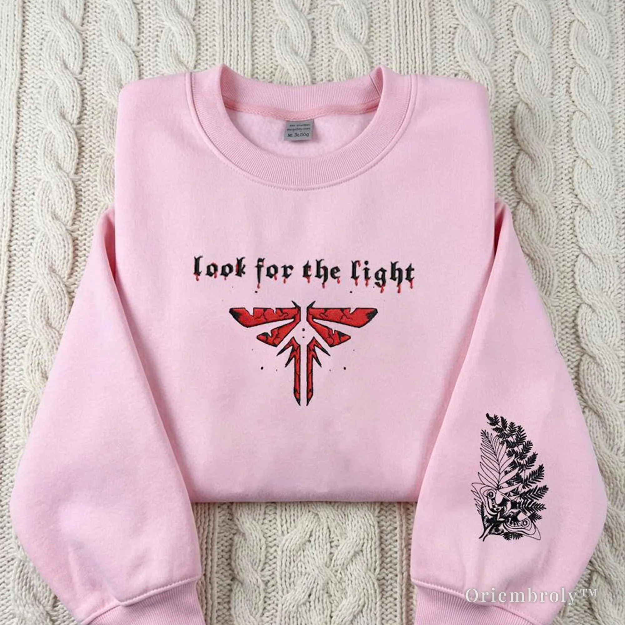 The Last of Us Firefly Embroidered Sweatshirt – Ellie Tattoo Crewneck, Look for the Light