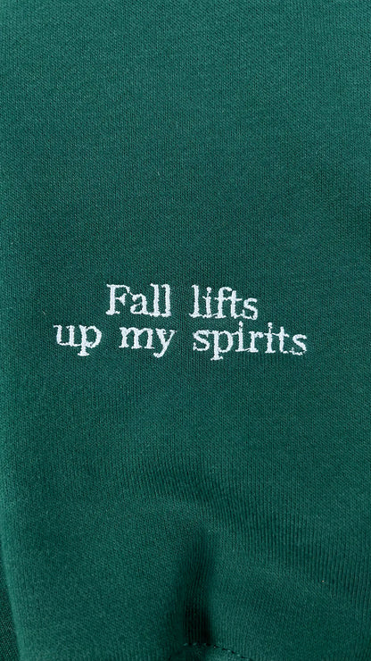 Summerween Ghost Embroidered Sweatshirt – Custom Halloween Spooky Leaves Shirt, Fall Autumn Vibes Sweater