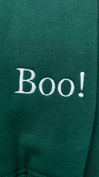 Summerween Ghost Embroidered Sweatshirt – Custom Halloween Spooky Leaves Shirt, Fall Autumn Vibes Sweater