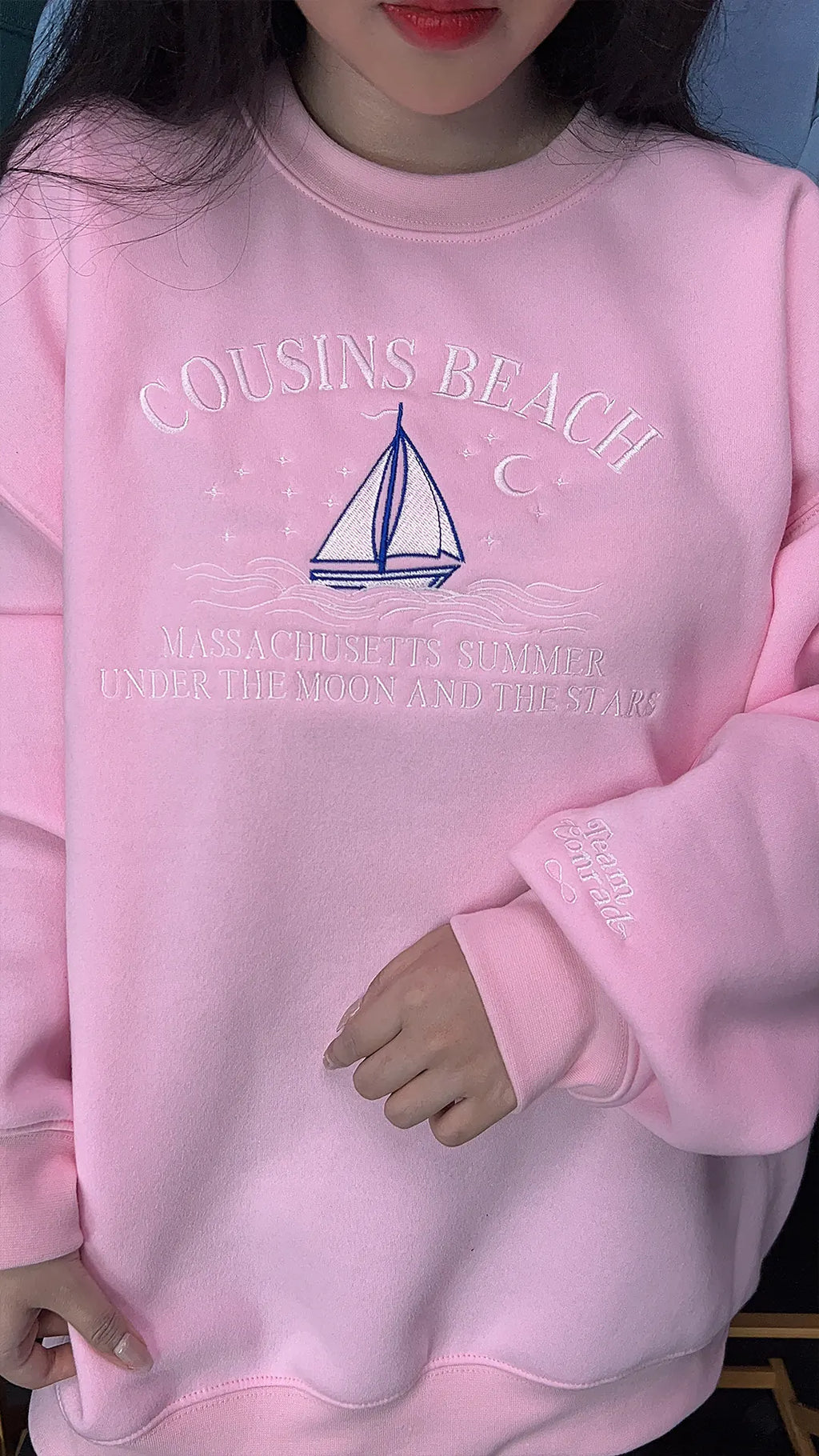 Cousins Beach Embroidered Sweatshirt – The Summer I Turned Pretty Shirt, Team Conrad Fisher Crewneck, TSITP Summer Hoodie