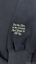 Midnight Margaritas Magic Charm Necklace Embroidered Black Sweatshirt