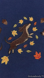 Cozy Dachshund Embroidered Sweatshirt – Autumn Wiener Dog Unisex Fleece Crewneck