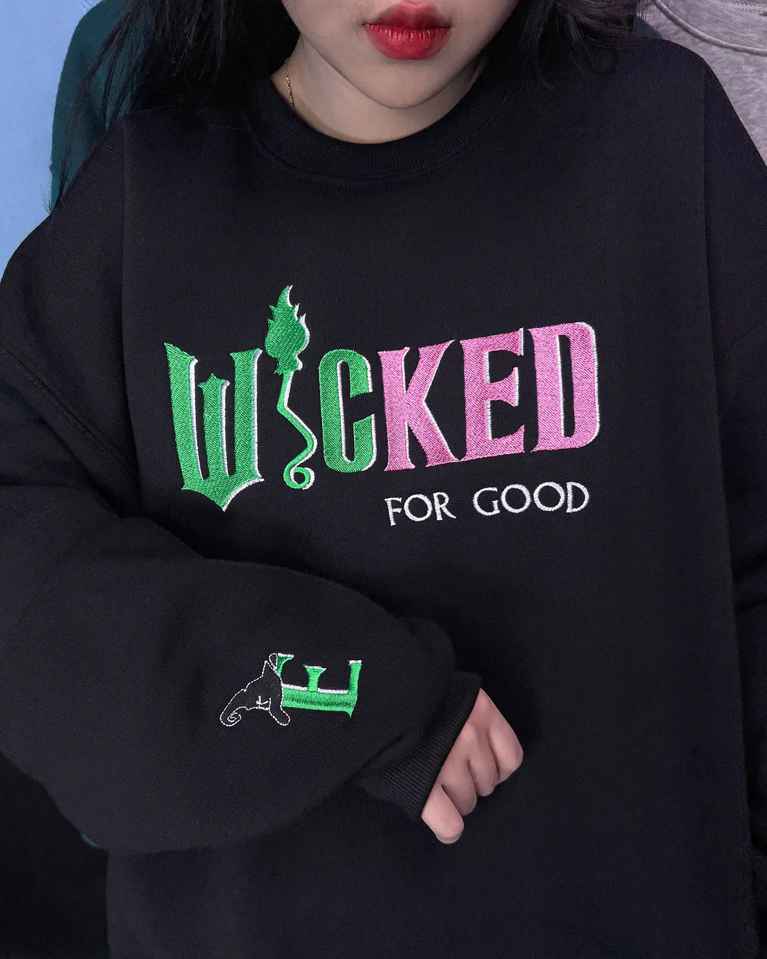 Fantasy Duo Embroidered Sweatshirt – Musical & Broadway Inspired Gift