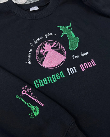 Magical Friendship Glitter Embroidered Sweatshirt – Cozy Theater Fan Apparel