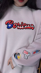 Boricua Embroidered Sweatshirt – Puerto Rican Heritage Crewneck, Cultural Pride Shirt, Island Roots Apparel