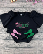 Wicked Embroidered Hoodie | Wizard of Oz Fan Sweatshirt | Defy Gravity Magic Sweater