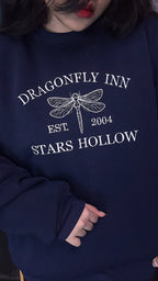 Dragonfly Inn Stars Hollow Embroidered Sweatshirt – Gilmore Girls Inspired Cozy Crewneck