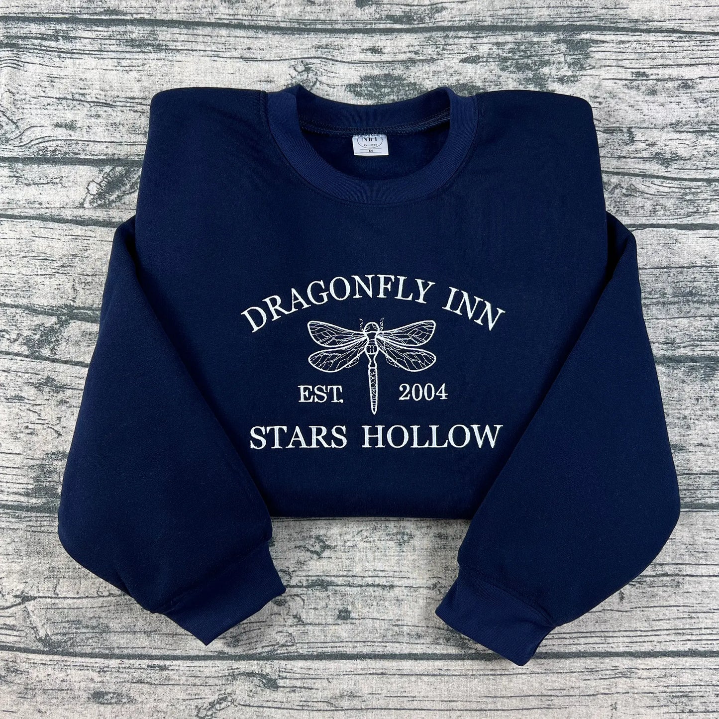 Dragonfly Inn Stars Hollow Embroidered Sweatshirt – Gilmore Girls Inspired Cozy Crewneck