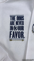 Dystopian Survivor Embroidered Crewneck | Forest Adventure Fleece Sweatshirt