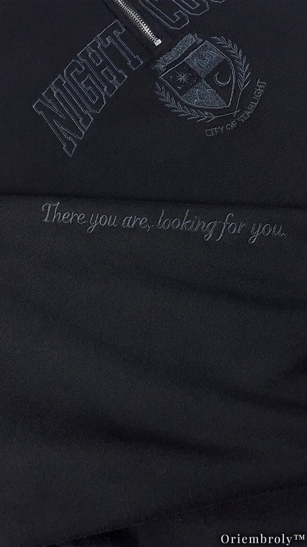 Night Court Velaris Embroidered Quarter Zip, ACOTAR Inspired Sweatshirt, City of Starlight Fantasy Pullover Crewneck