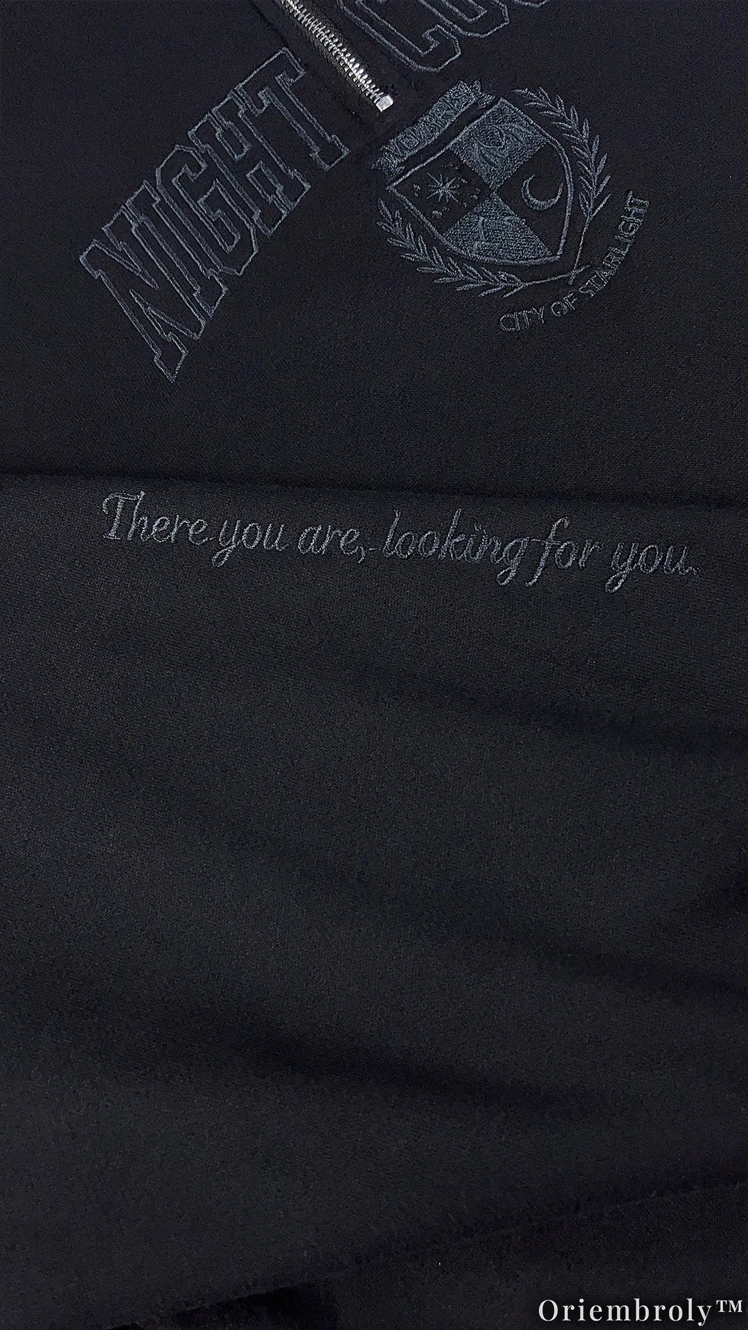 Night Court Velaris Embroidered Quarter Zip, ACOTAR Inspired Sweatshirt, City of Starlight Fantasy Pullover Crewneck