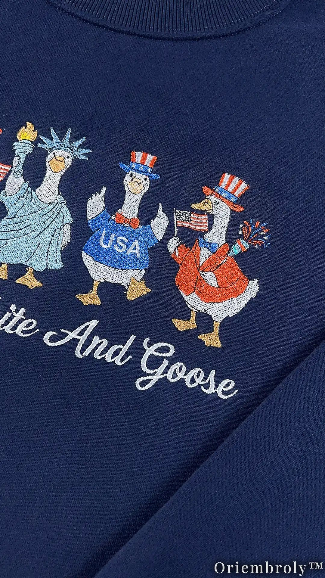 Funny Goose Patriotic Sweatshirt - Red White And Goose Americana